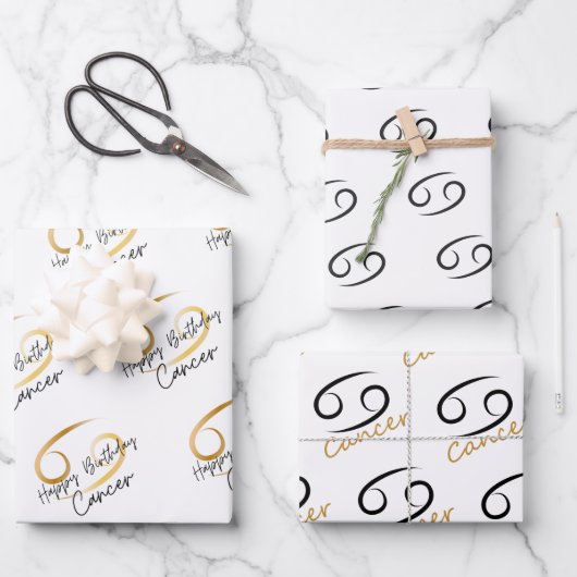 Cancer Birthday Inpakpapier Vel (Voorkant)