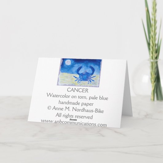 Cancer Birthday Kaart (Achterkant)