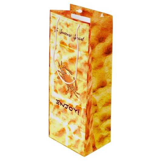 Cancer Birthday Wijn Cadeautas (Voorkant Gekanteld)