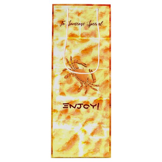 Cancer Birthday Wijn Cadeautas (Voorkant)