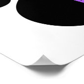 Cancer Bites Dog Paw Paarse Lymfoom kanker Poster (Hoek)