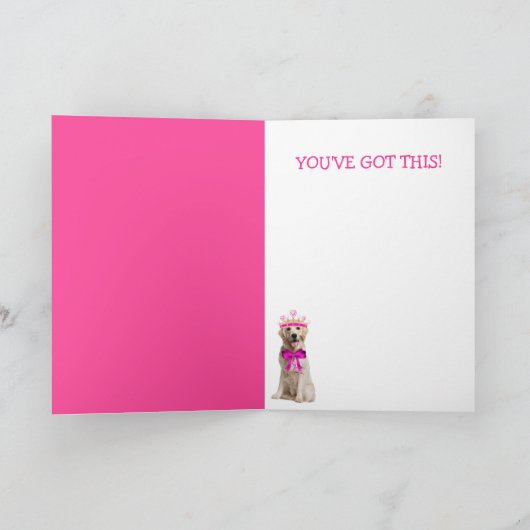 Cancer Chemo Support Cute Dog Kaart (Binnen)