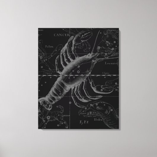 Cancer Constellation Hevelius 1690 Decor Canvas Afdruk (Voorkant)