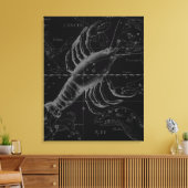 Cancer Constellation Hevelius 1690 Decor Canvas Afdruk (Insitu (Woonkamer))