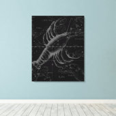 Cancer Constellation Hevelius 1690 Decor Canvas Afdruk (Insitu (Houten vloer))