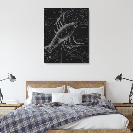 Cancer Constellation Hevelius 1690 Decor Canvas Afdruk (Insitu (Slaapkamer))
