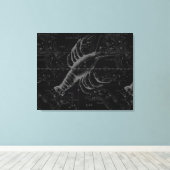 Cancer Constellation Hevelius 1690 Decor Canvas Afdruk (Insitu (Houten vloer))