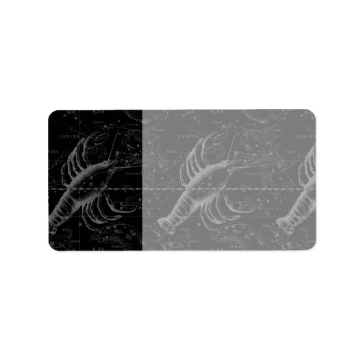 Cancer Constellation Hevelius 1690 Decor Etiket (Voorkant)