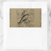 Cancer Constellation Hevelius 1690 Engaving Rechthoekige Sticker (Tas)