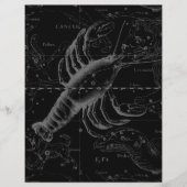 Cancer Constellation Hevelius 1690 op Black (Voorkant)