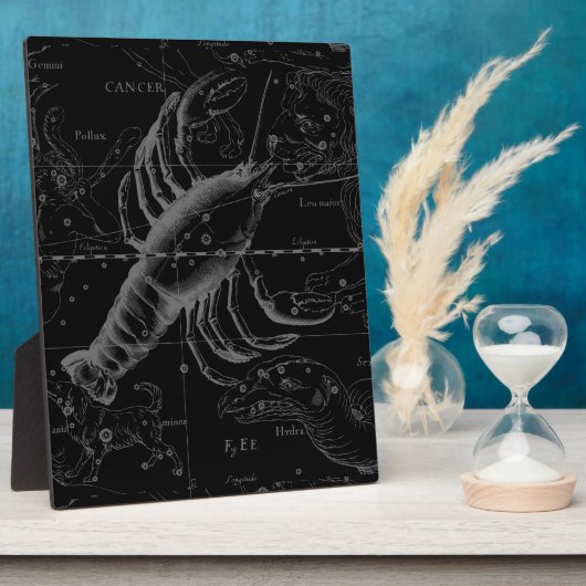 Cancer Constellation Hevelius 1690 op Black Fotoplaat (Zijkant)