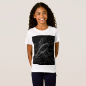Cancer Constellation Map Black Hevelius circa 1690 T-shirt (Voorkant volledig)
