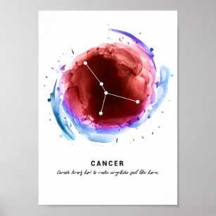 Cancer Constellation Wall Poster