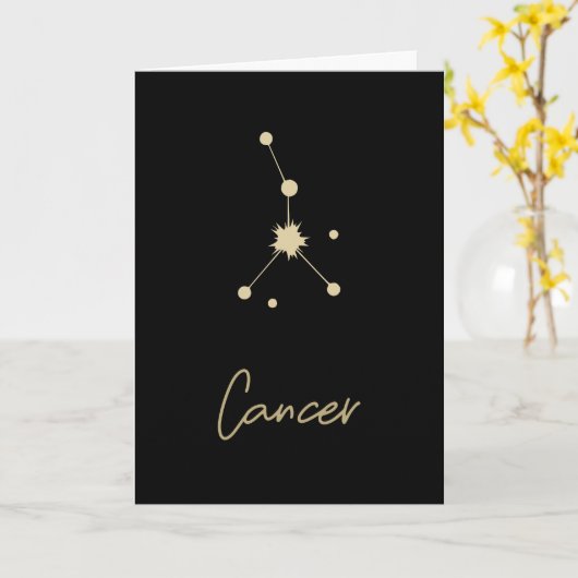 Cancer Constellation Zodiac Kaart (Gele Bloem)