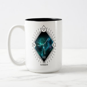 Cancer Constellation & Zodiac Symbol Tweekleurige Koffiemok