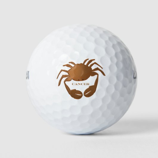 Cancer Crab Zodiac Golfballen (Voorkant)