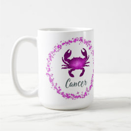 Cancer Crab Zodiac Sign Astrology pink purple  Koffiemok