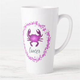 Cancer Crab Zodiac Sign Astrology pink purple  Latte Mok