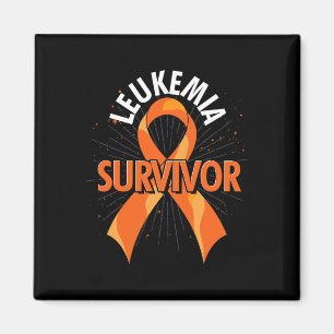 Cancer Fight Supporter Oranje Lint Leukemie Award Magneet
