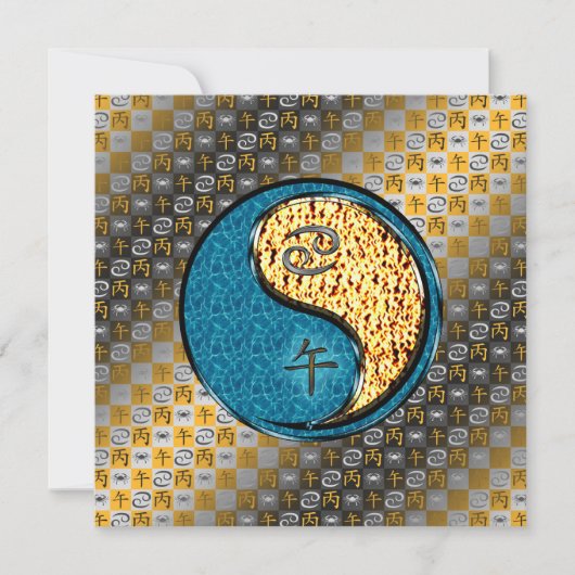 Cancer & Fire Horse Kaart (Voorkant)