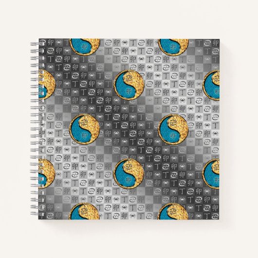 Cancer & Fire Rabbit Notitieboek (Voorkant)