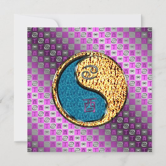 Cancer & Fire Rooster Kaart (Voorkant)