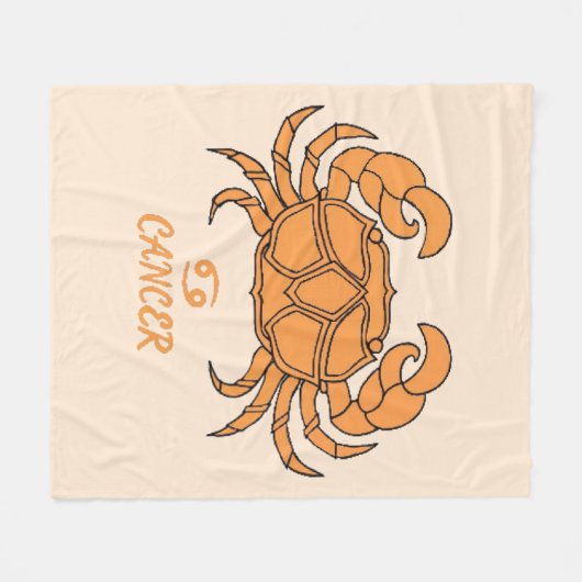 Cancer Fleece Blanket Deken (Voorkant (Horizontaal))