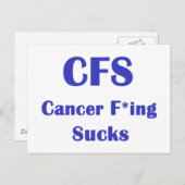 Cancer Freaking Sucks - CFS Briefkaart (Voorkant / Achterkant)