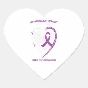 Cancer Gifts Women Granddochter Hodgkins Lymphoma Hart Sticker