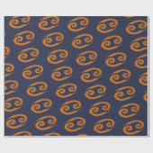 Cancer Golden Zodiac Sign Cadeaupapier (Vlak)