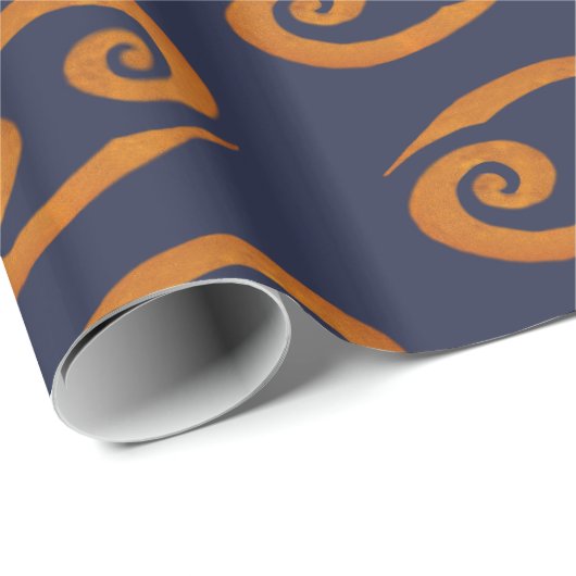 Cancer Golden Zodiac Sign Cadeaupapier (Rol Hoek)