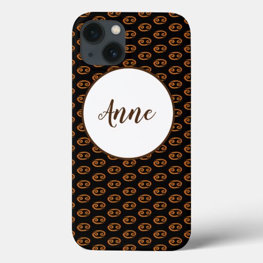 Cancer Golden Zodiac Sign Gepersonaliseerd Case-Mate iPhone Case (Achterkant)