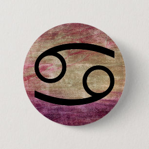 Cancer Horoscope Sign Zodiac Symbol Button