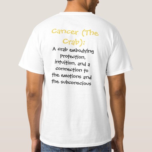 Cancer Horoscope T-Shirt (Achterkant)