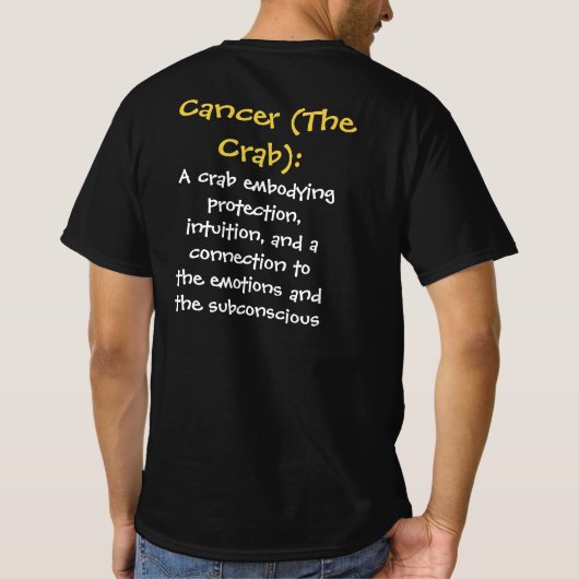 Cancer Horoscope T-Shirt (Achterkant)