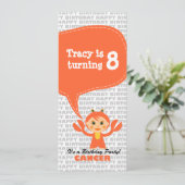 Cancer Invitation Birthday Party Kaart (Staand voorkant)