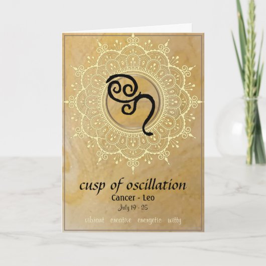 Cancer-Leo Cusp-Wenskaart Kaart (Voorkant)