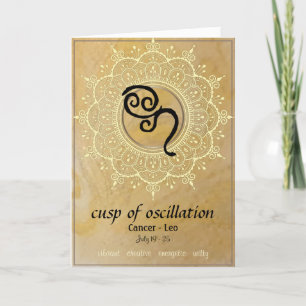 Cancer-Leo Cusp Wenskaart Kaart