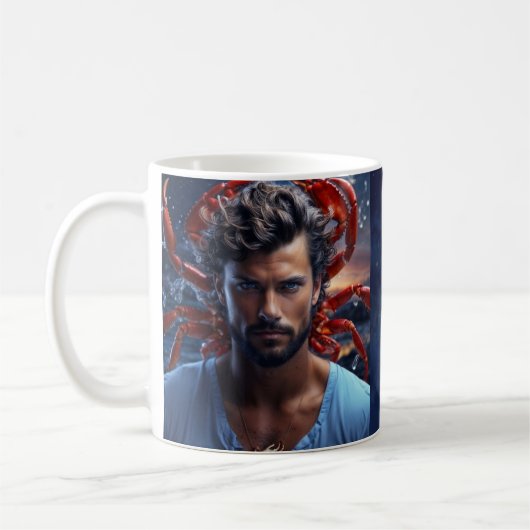 Cancer Male Astrological Coffee Mug Koffiemok (Links)