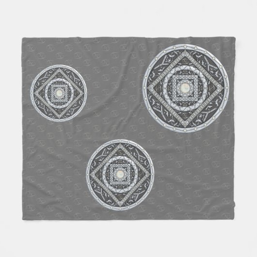 Cancer Mandala Fleece Blanket Deken (Voorkant (Horizontaal))