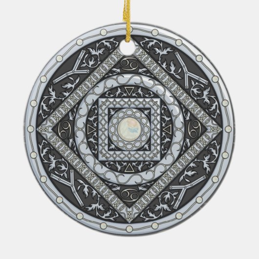 Cancer Mandala Ornament (Achterkant)