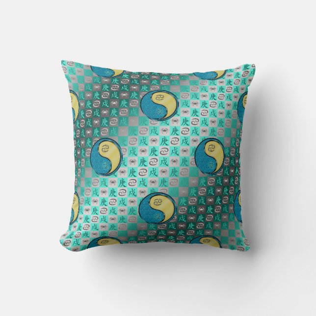 Cancer & Metal Dog Throw Pillow Kussen (Voorkant)