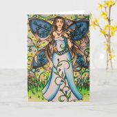Cancer MoonChild Fairy Goddess Kaart (Gele Bloem)