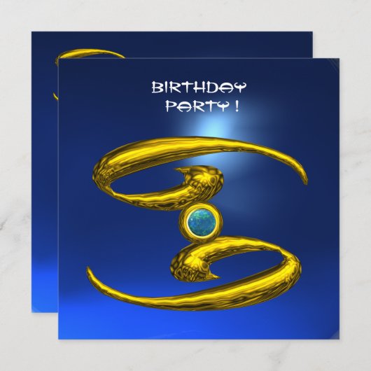 CANCER OPALE, Sapphire bright yellow blue Aankondiging (Voorkant / Achterkant)