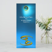 CANCER OPALE, sapphire bright yellow blue Kaart (Staand voorkant)