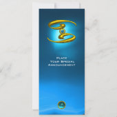 CANCER OPALE, sapphire bright yellow blue Kaart (Achterkant)