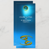 CANCER OPALE, sapphire bright yellow blue Kaart (Voorkant / Achterkant)