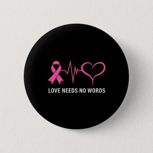 Cancer Pink Ribbon Cancer Awareness Ronde Button 5,7 Cm (Voorkant)