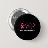 Cancer Pink Ribbon Cancer Awareness Ronde Button 5,7 Cm (Voorkant /achterkant)
