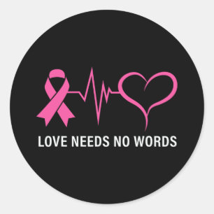 Cancer Pink Ribbon Cancer Awareness Ronde Sticker
